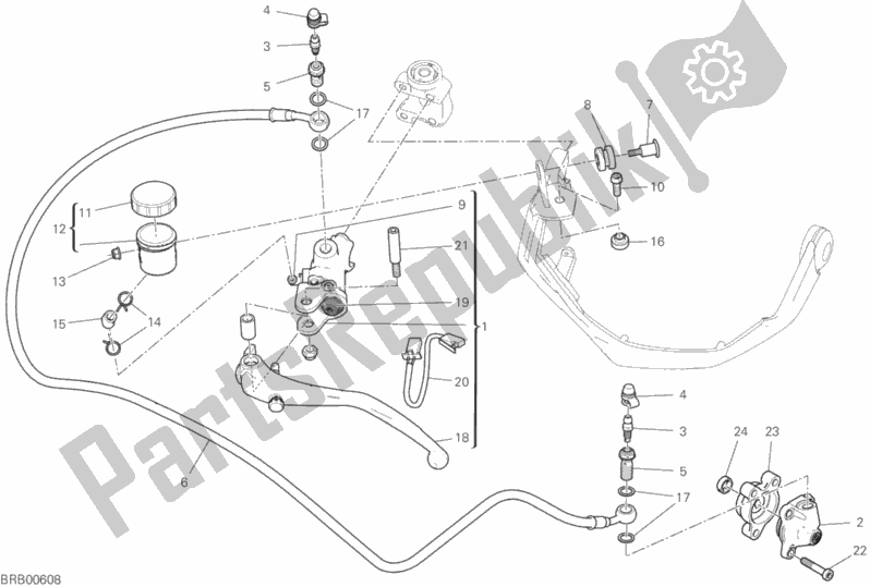 Toutes les pièces pour le Maître-cylindre D'embrayage du Ducati Multistrada 1260 S Touring 2018
